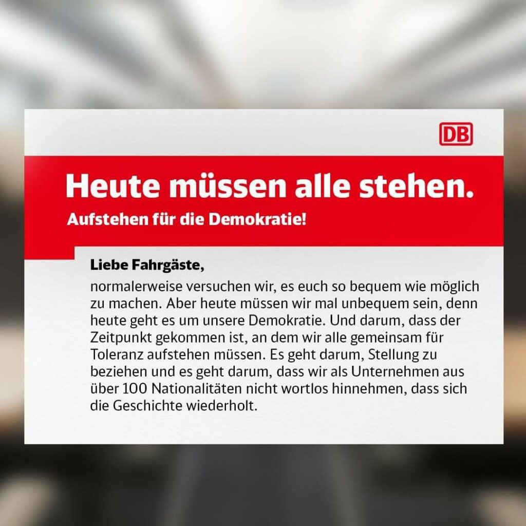 Heute müssen alle stehen